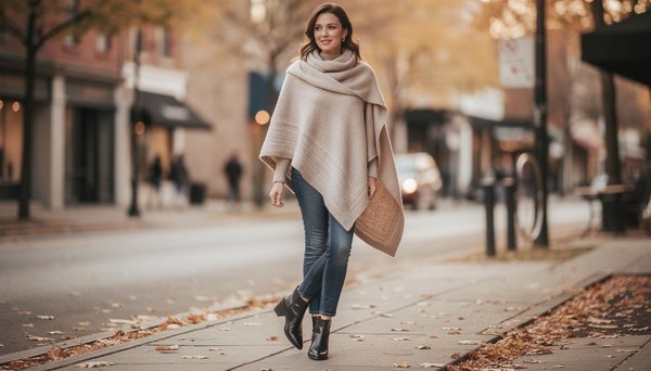 Poncho tendance 2026 : le secret d'un style élégant et confortable